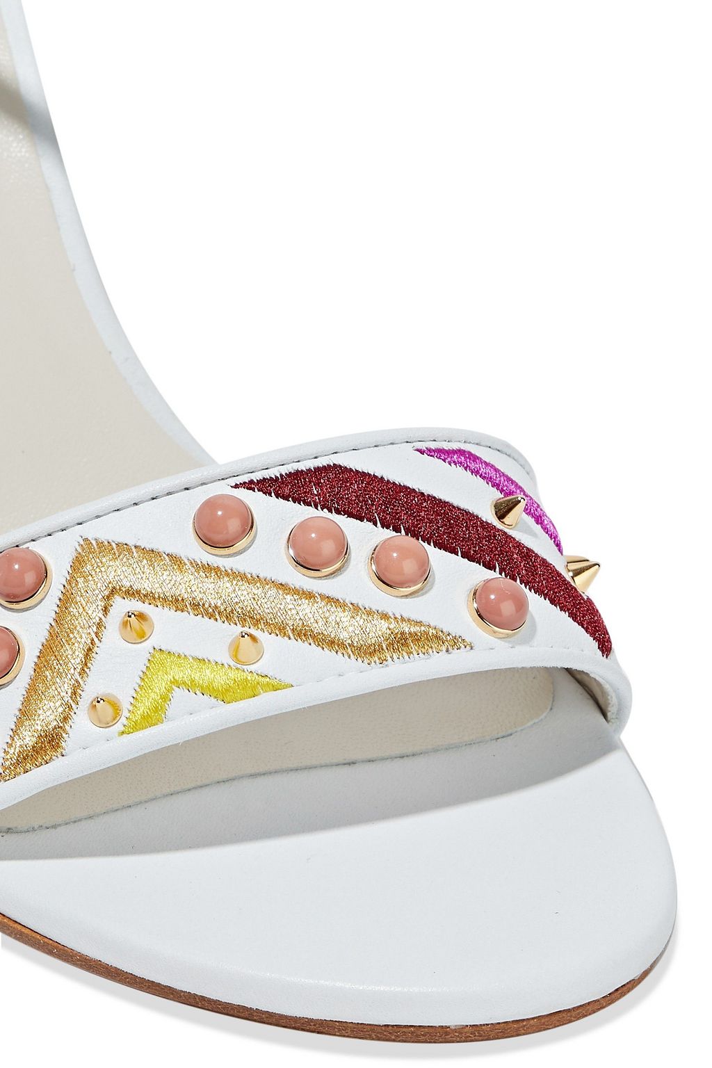 STUART WEITZMAN Embellished leather sandals