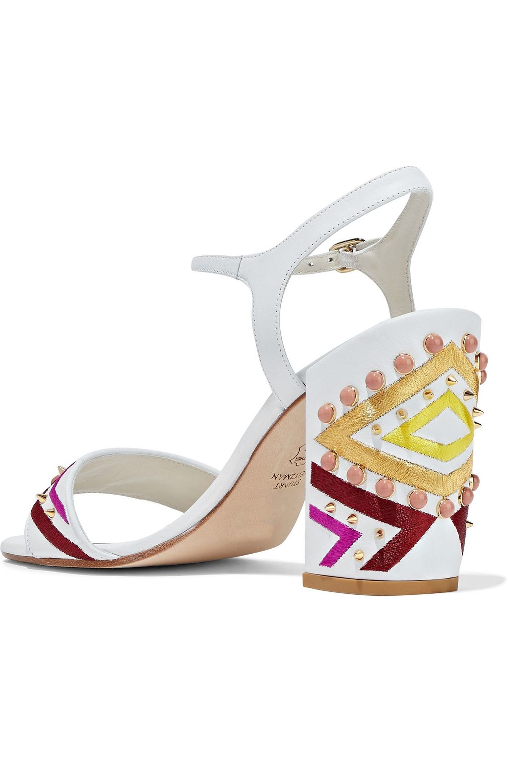 STUART WEITZMAN Embellished leather sandals