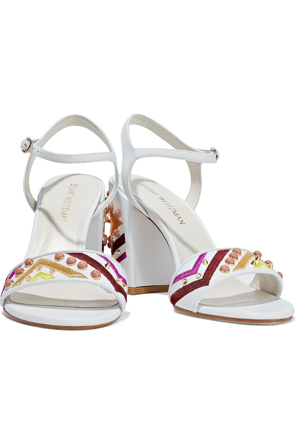 STUART WEITZMAN Embellished leather sandals
