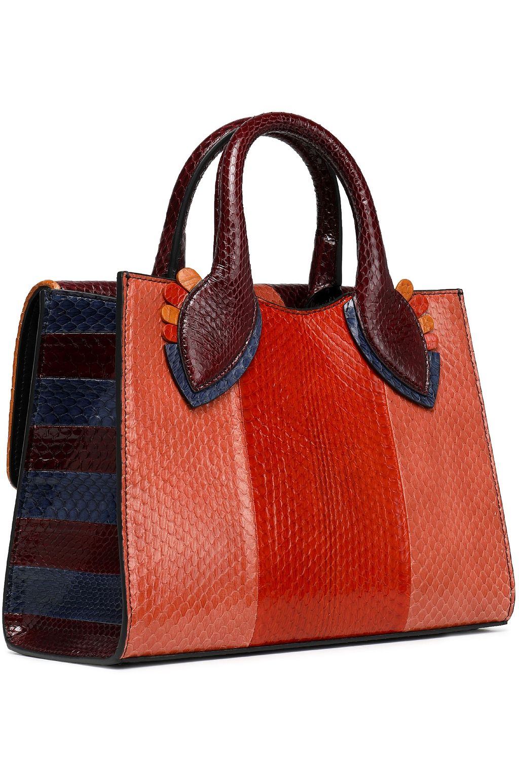 PAULA CADEMARTORI Color-block python shoulder bag