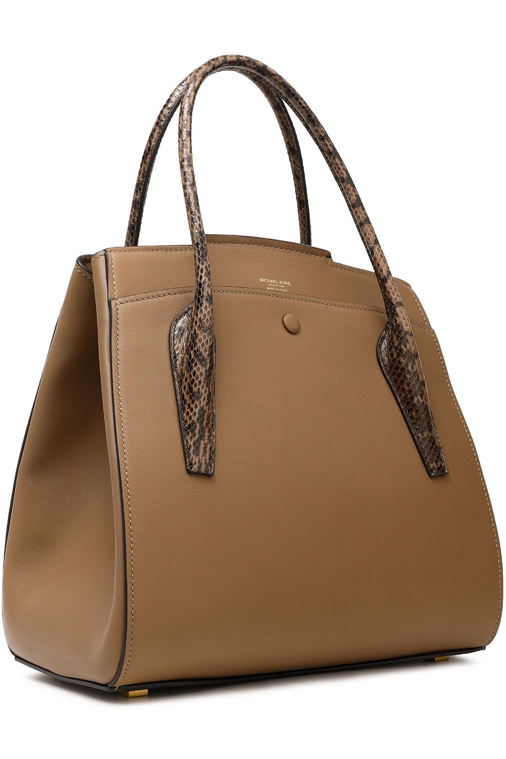 MICHAEL KORS COLLECTION Bancroft python-trimmed leather tote