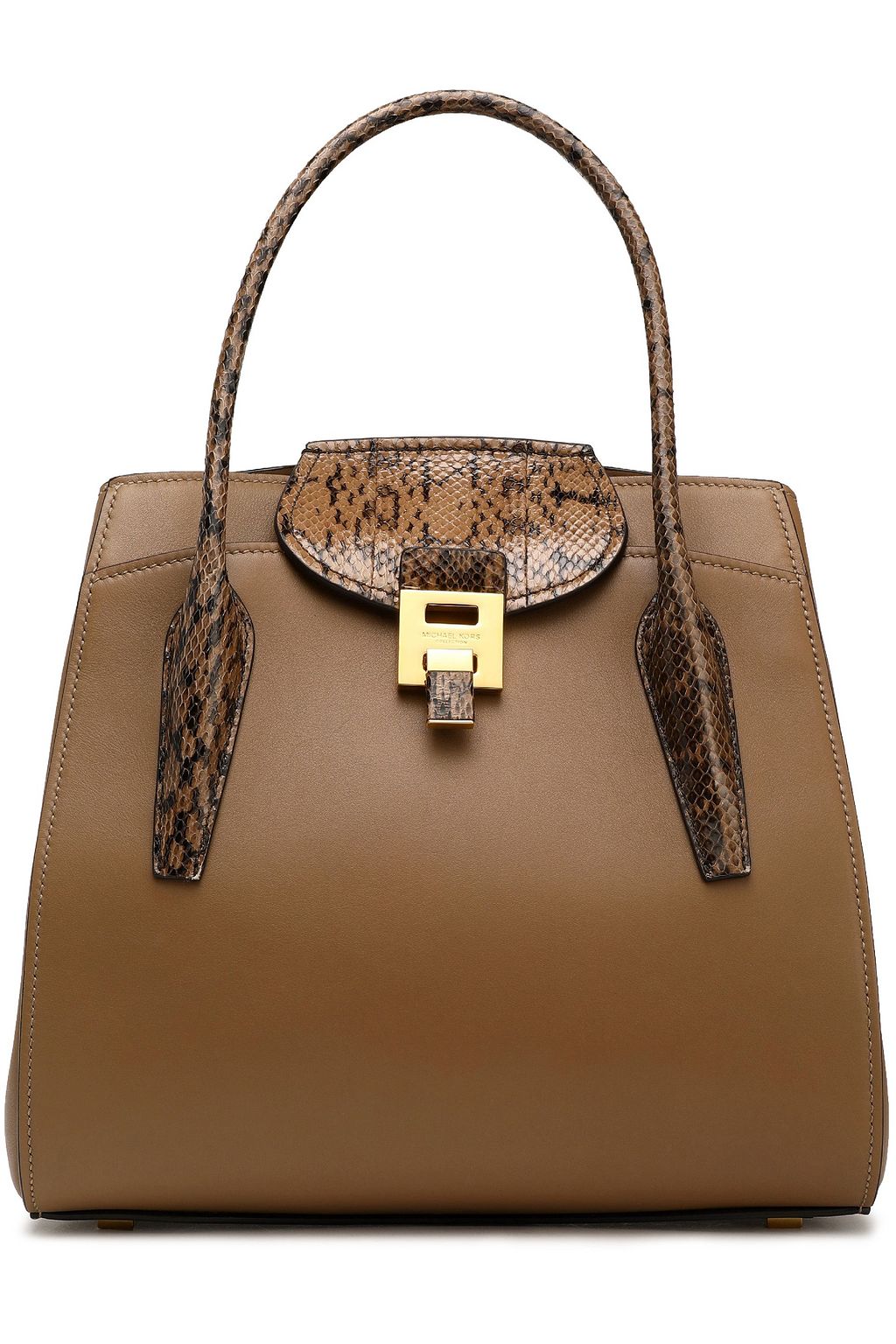 MICHAEL KORS COLLECTION Bancroft python-trimmed leather tote | Sale up to  70% off | THE OUTNET