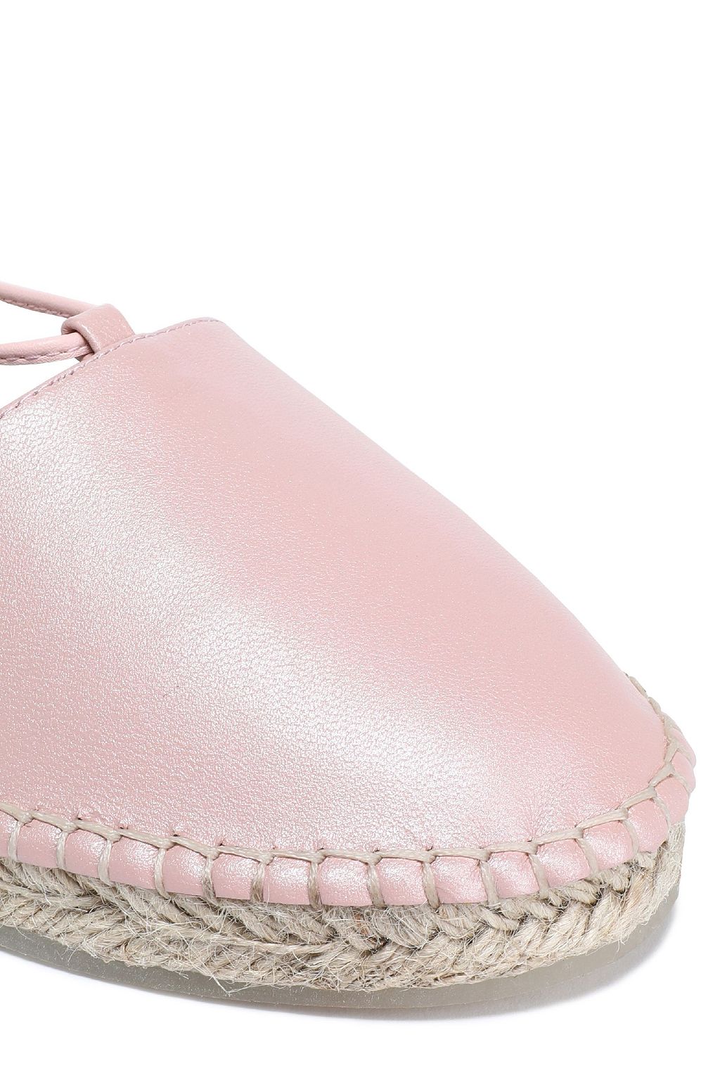 AUSTRALIA LUXE COLLECTIVE Lace-up leather and canvas espadrilles