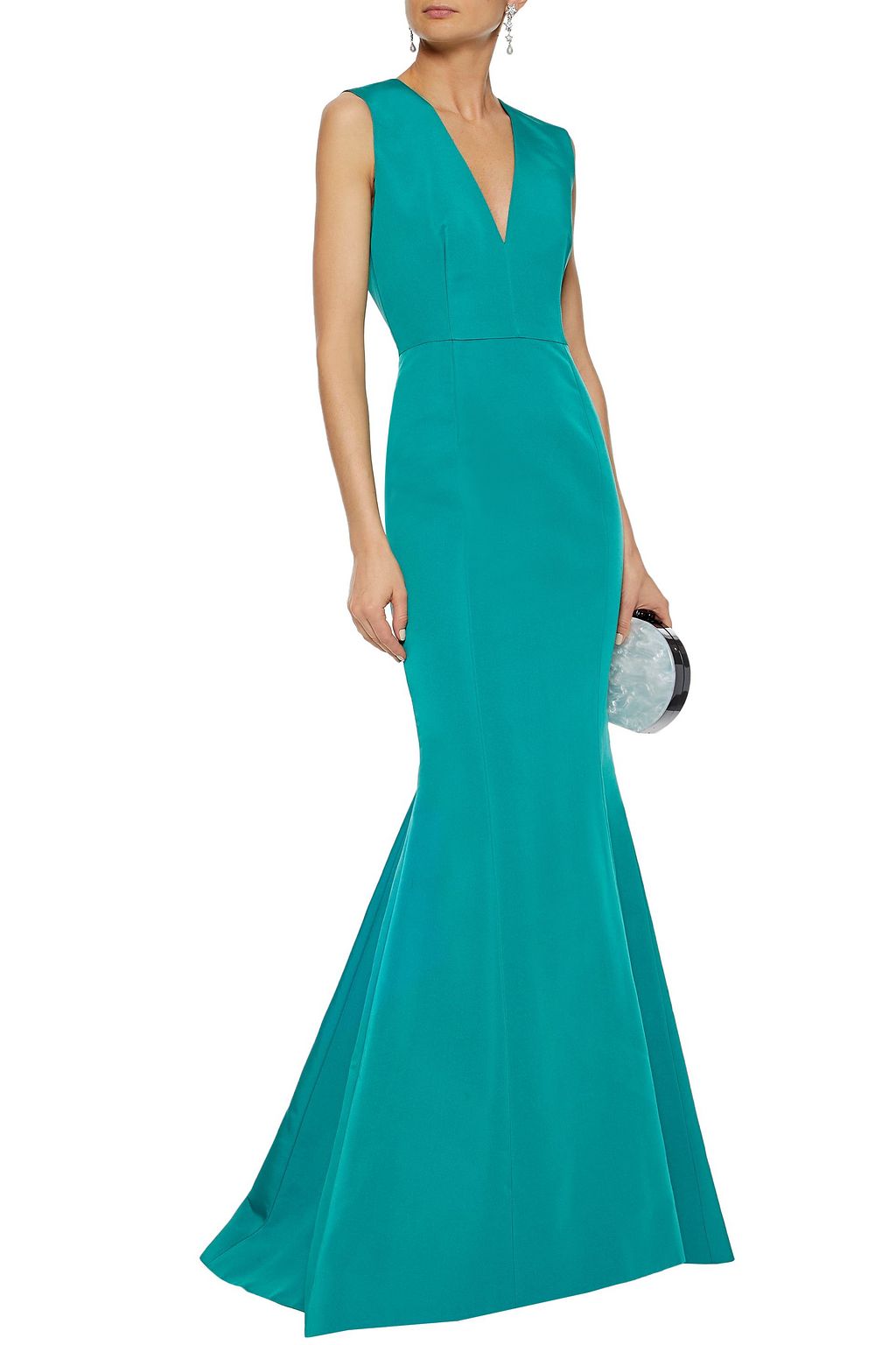 J.MENDEL Fluted silk-faille gown