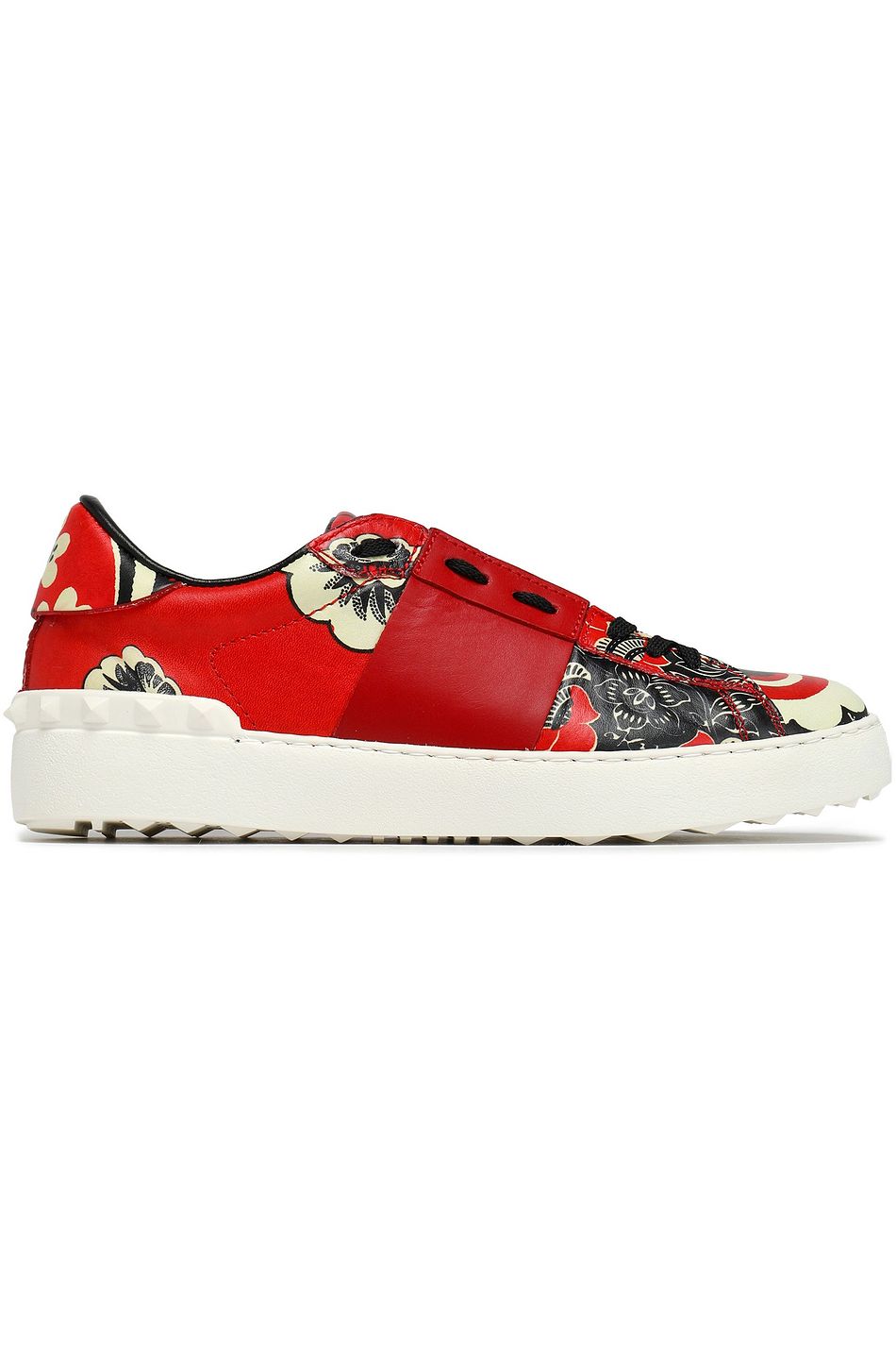 valentino garavani studded printed sneakers