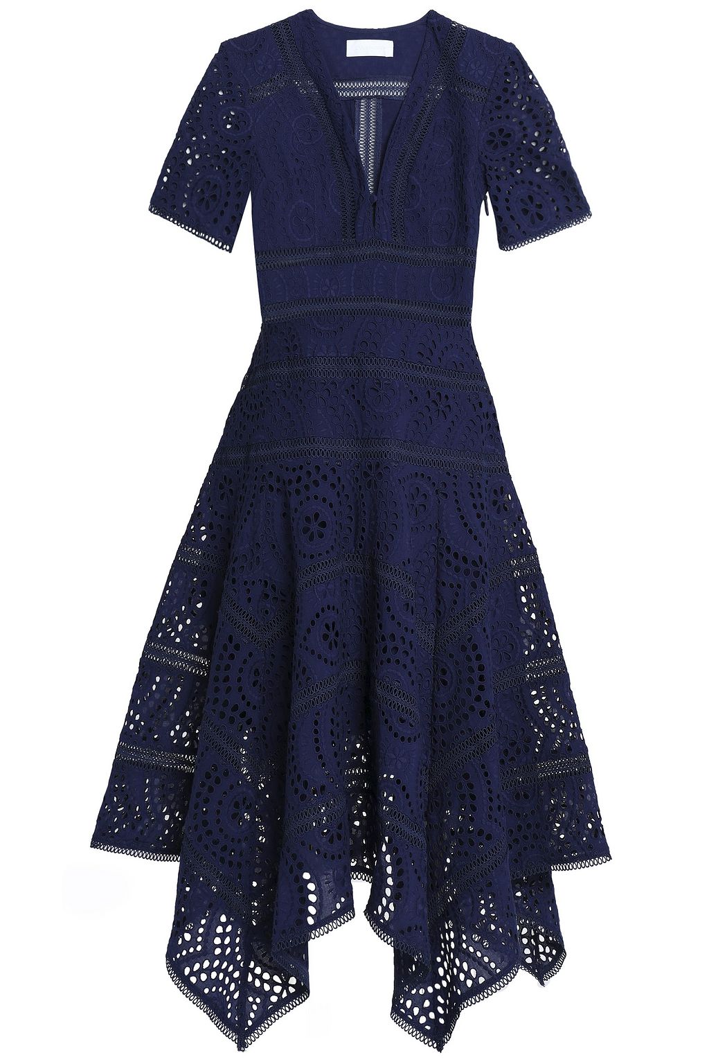 navy broderie dress