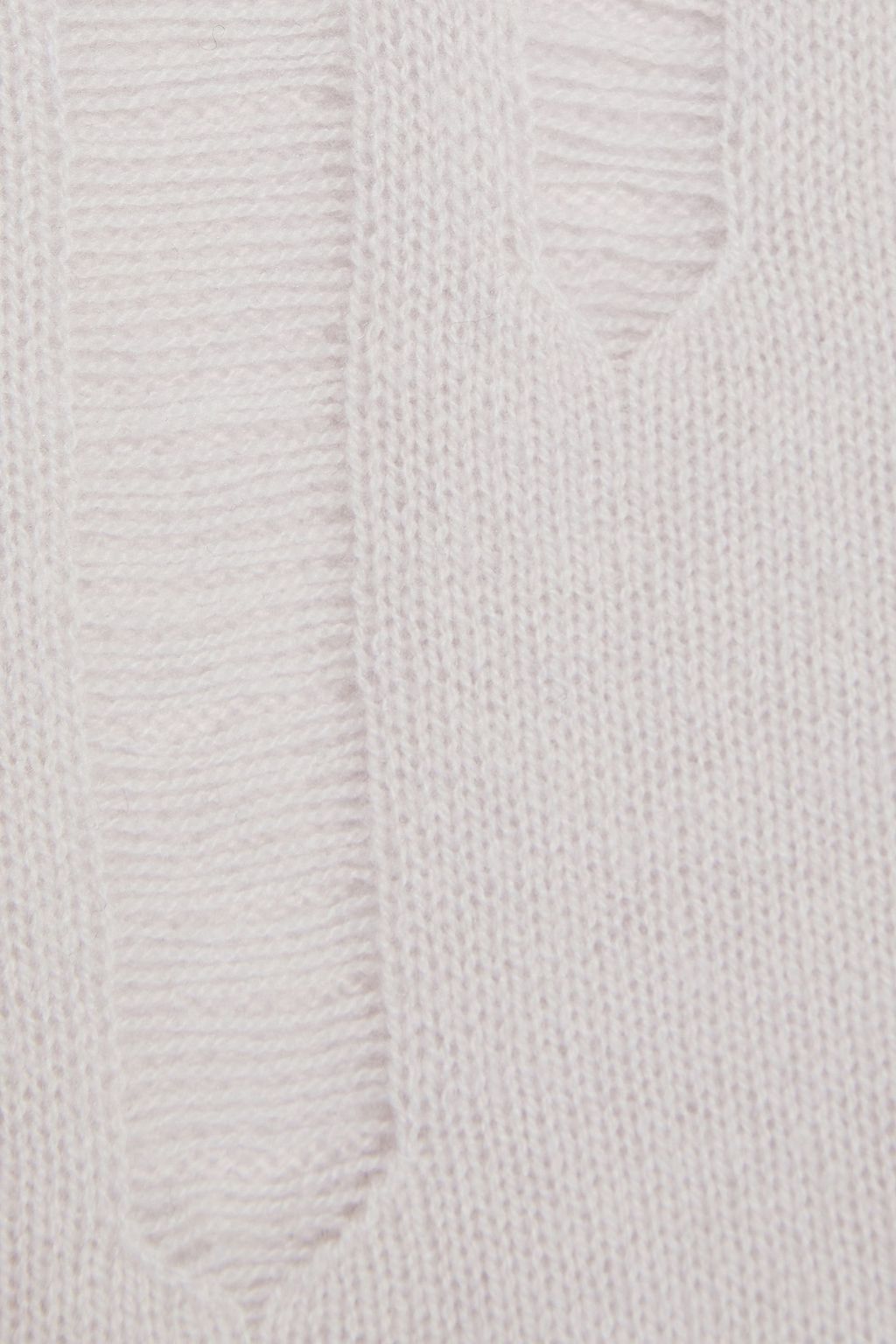 ENZA COSTA Distressed wool and cashmere-blend sweater