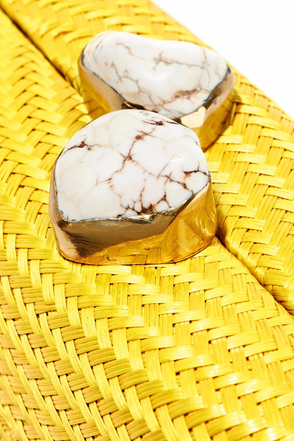 KAYU Braided straw box clutch
