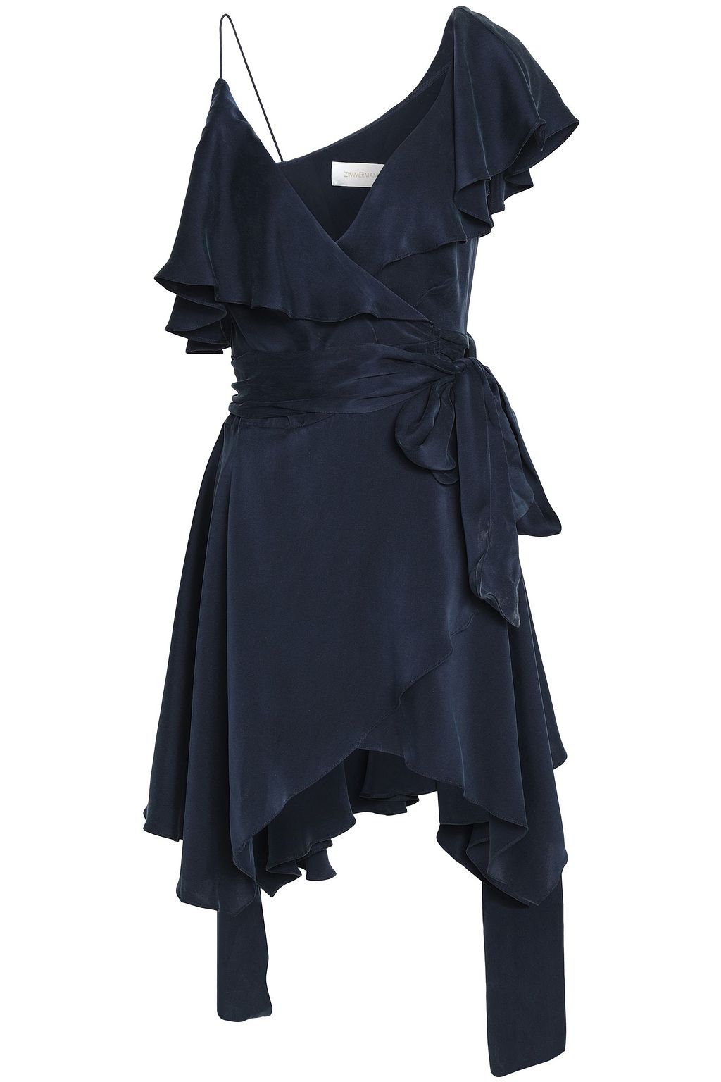 zimmermann navy wrap dress