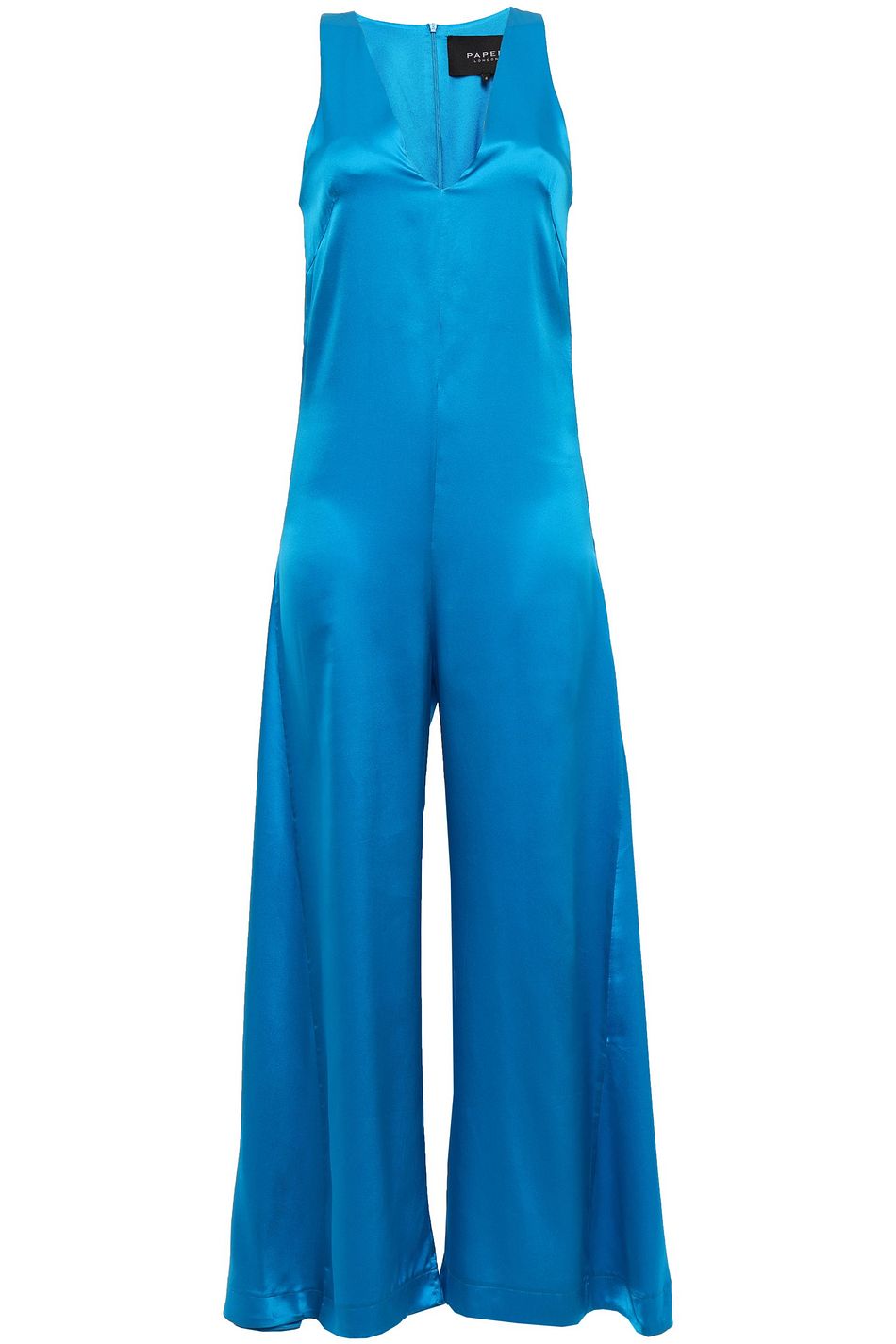 silk blue jumpsuit