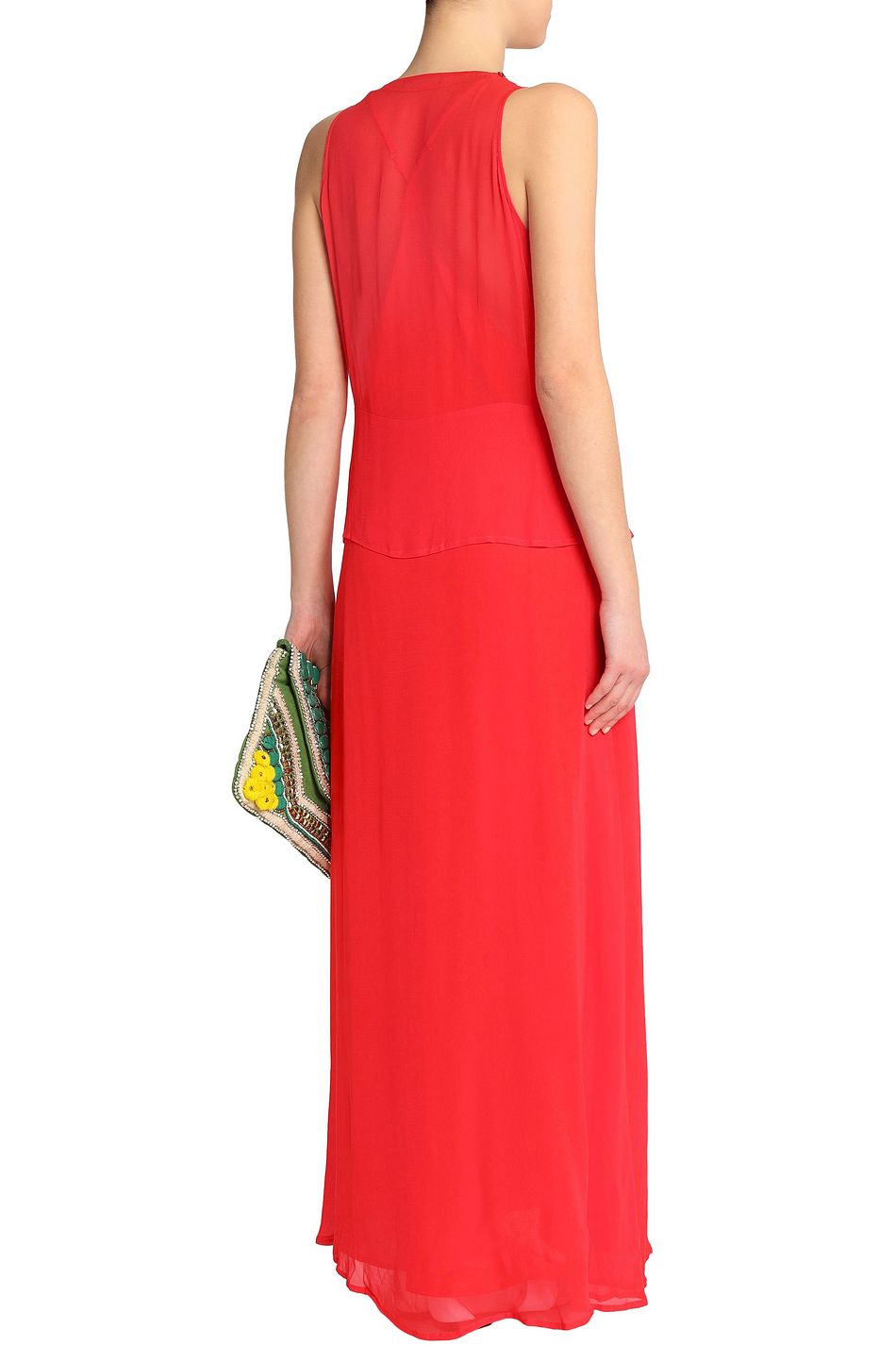 red maxi gown