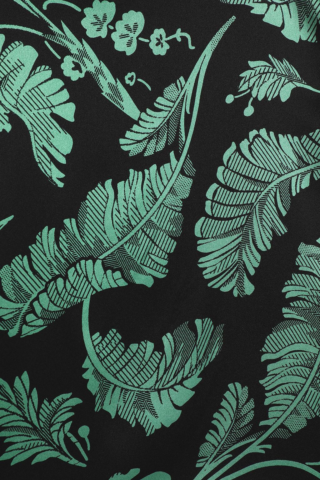 CINQ À SEPT Knotted printed satin top