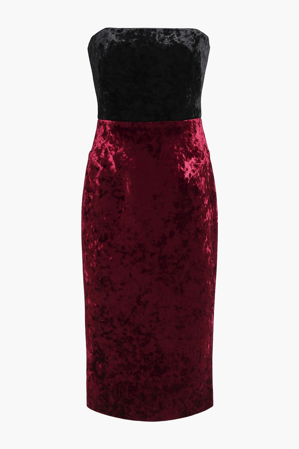 red crushed velvet dress