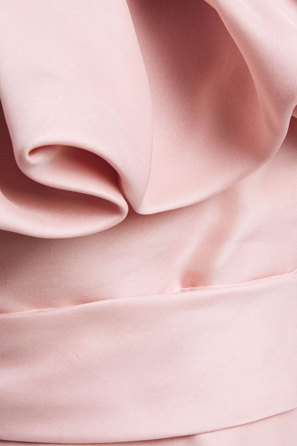 VALENTINO GARAVANI One-shoulder belted ruffled silk-gazar gown