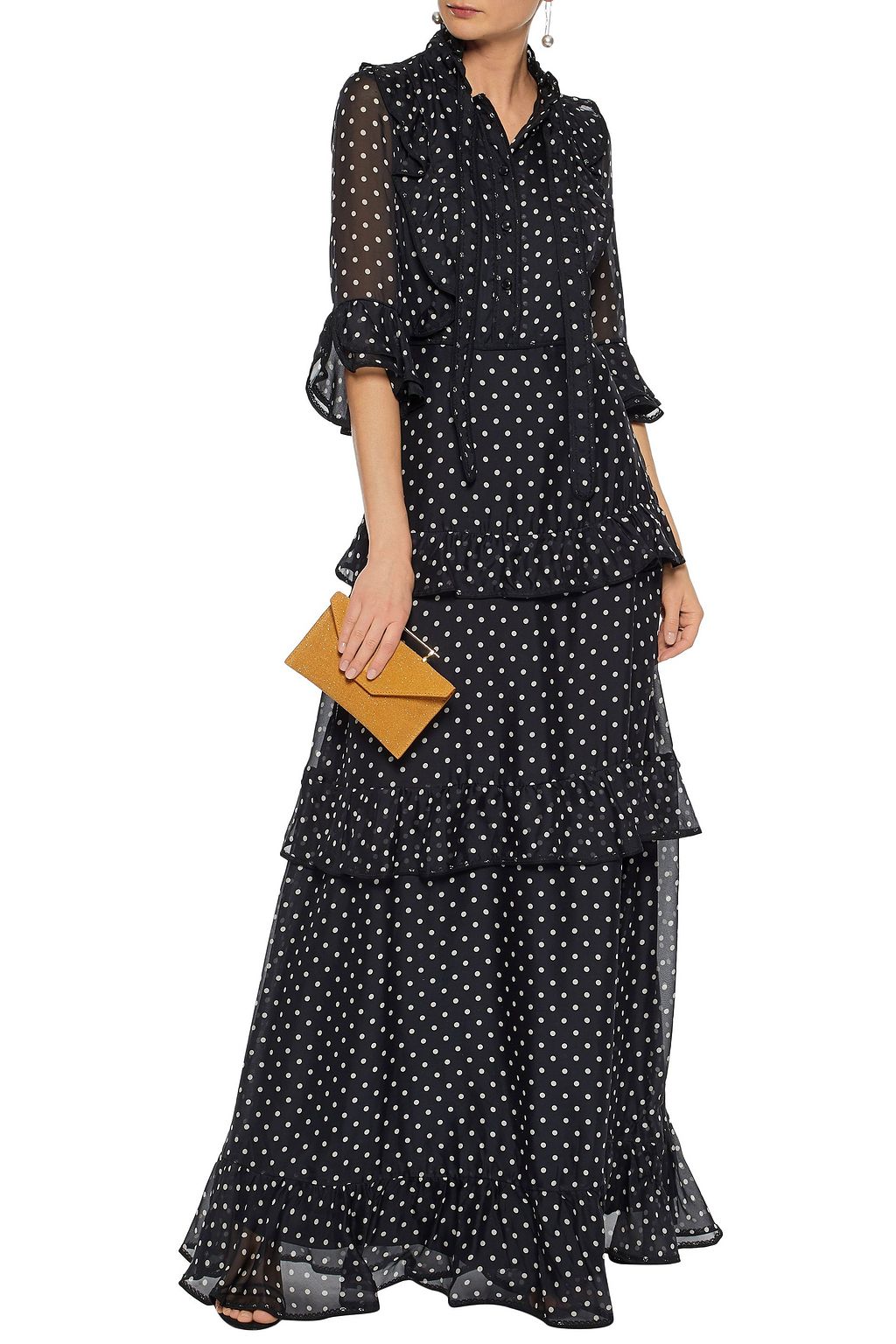 mikael aghal polka dot dress