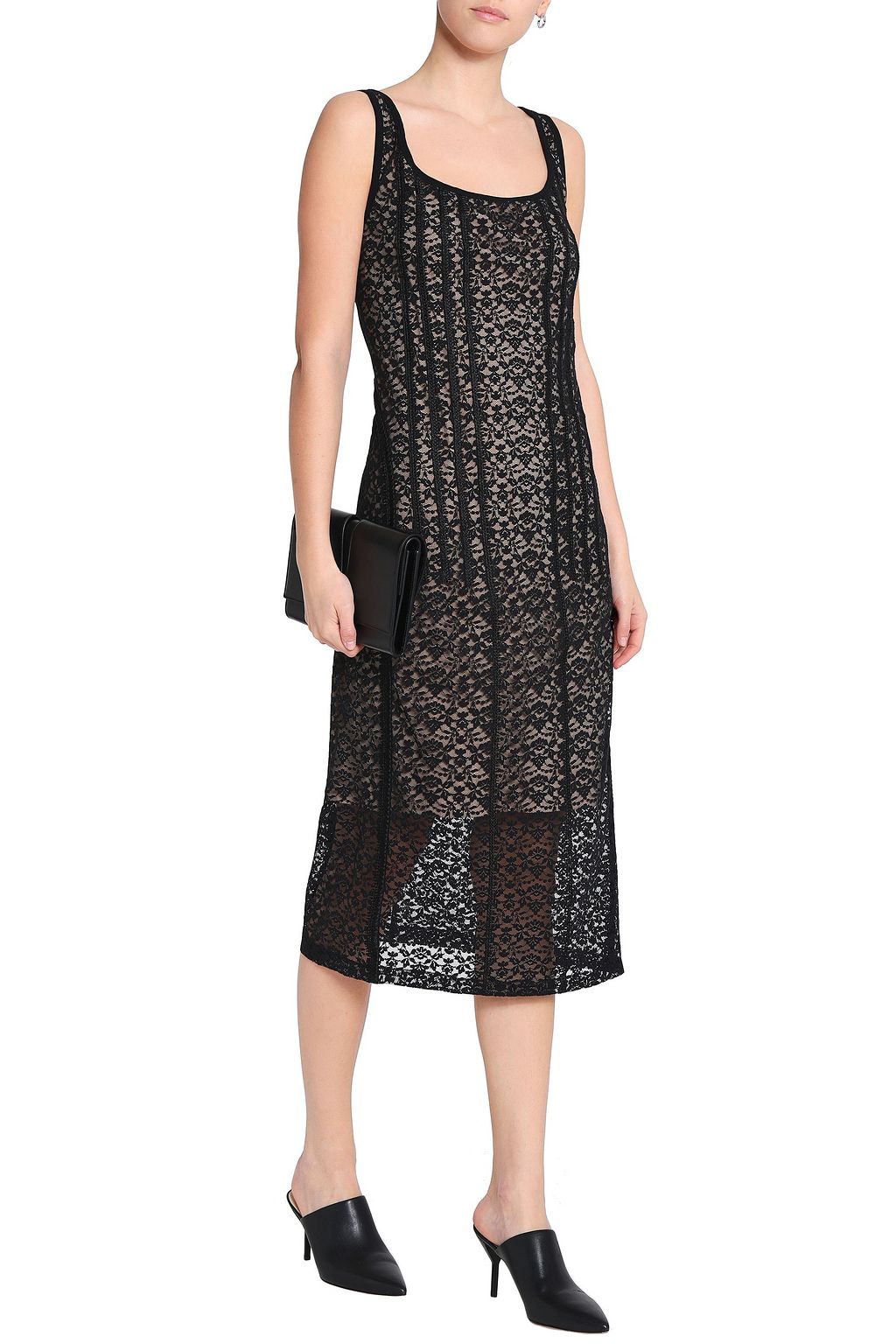 STELLA MCCARTNEY Cotton-blend lace midi dress