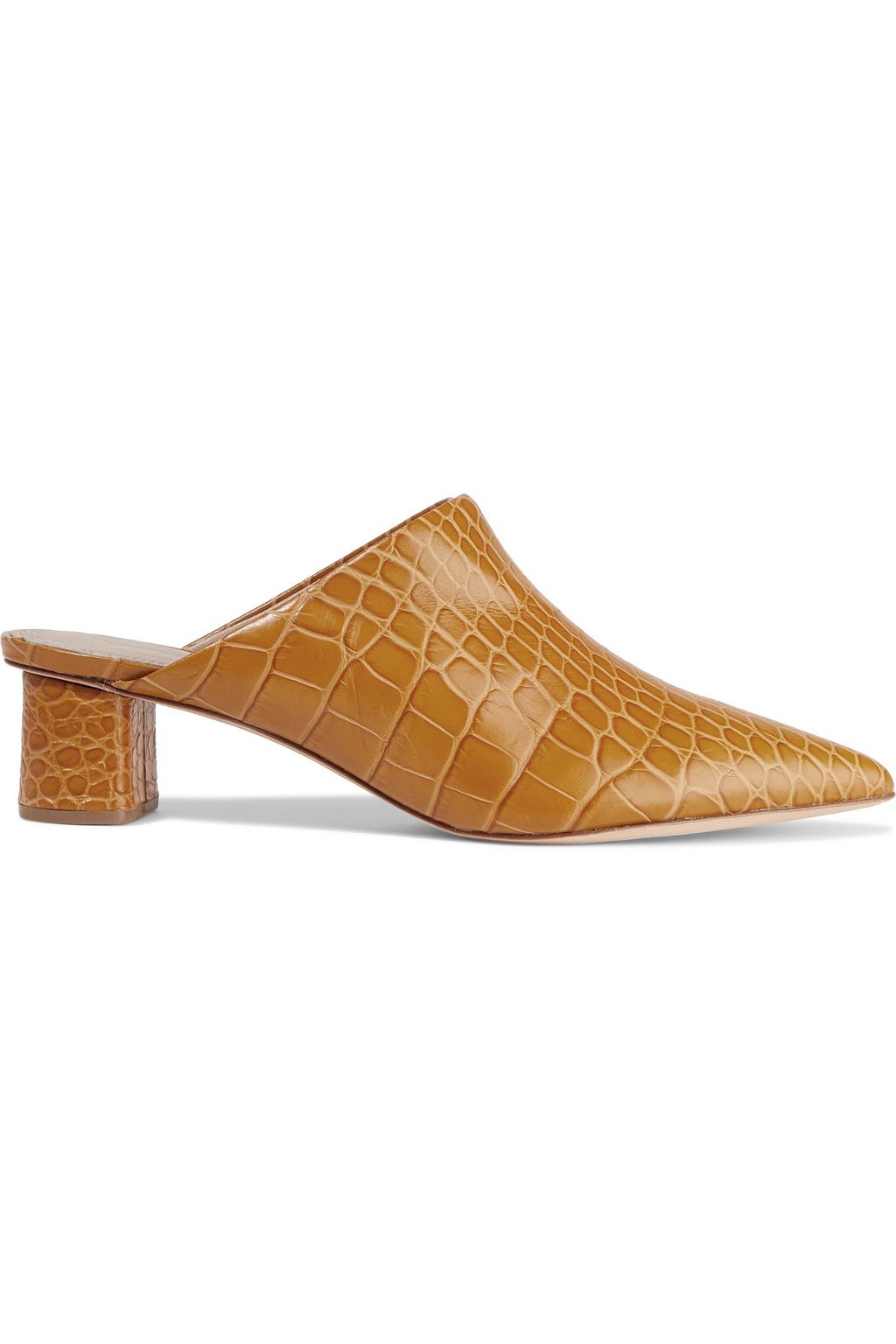 Camel Dilone croc-effect vegan leather 