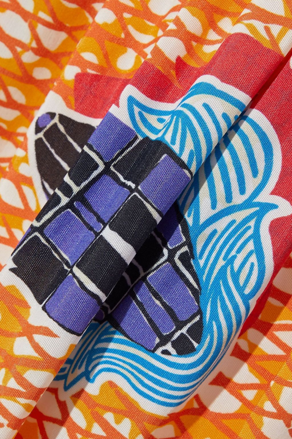 STELLA JEAN Gathered printed woven maxi skirt