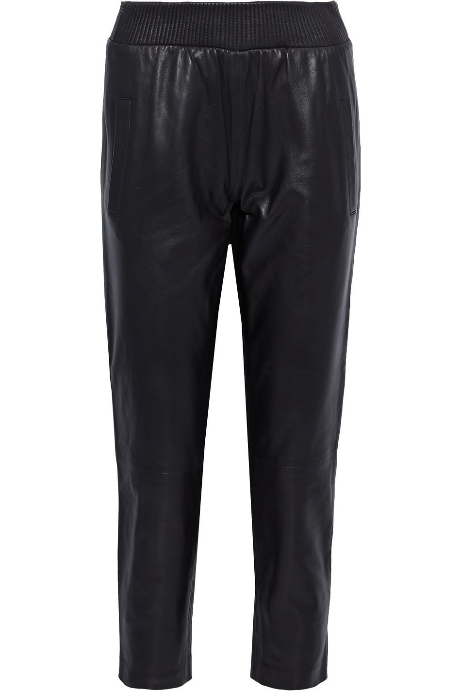 leather track pants womens