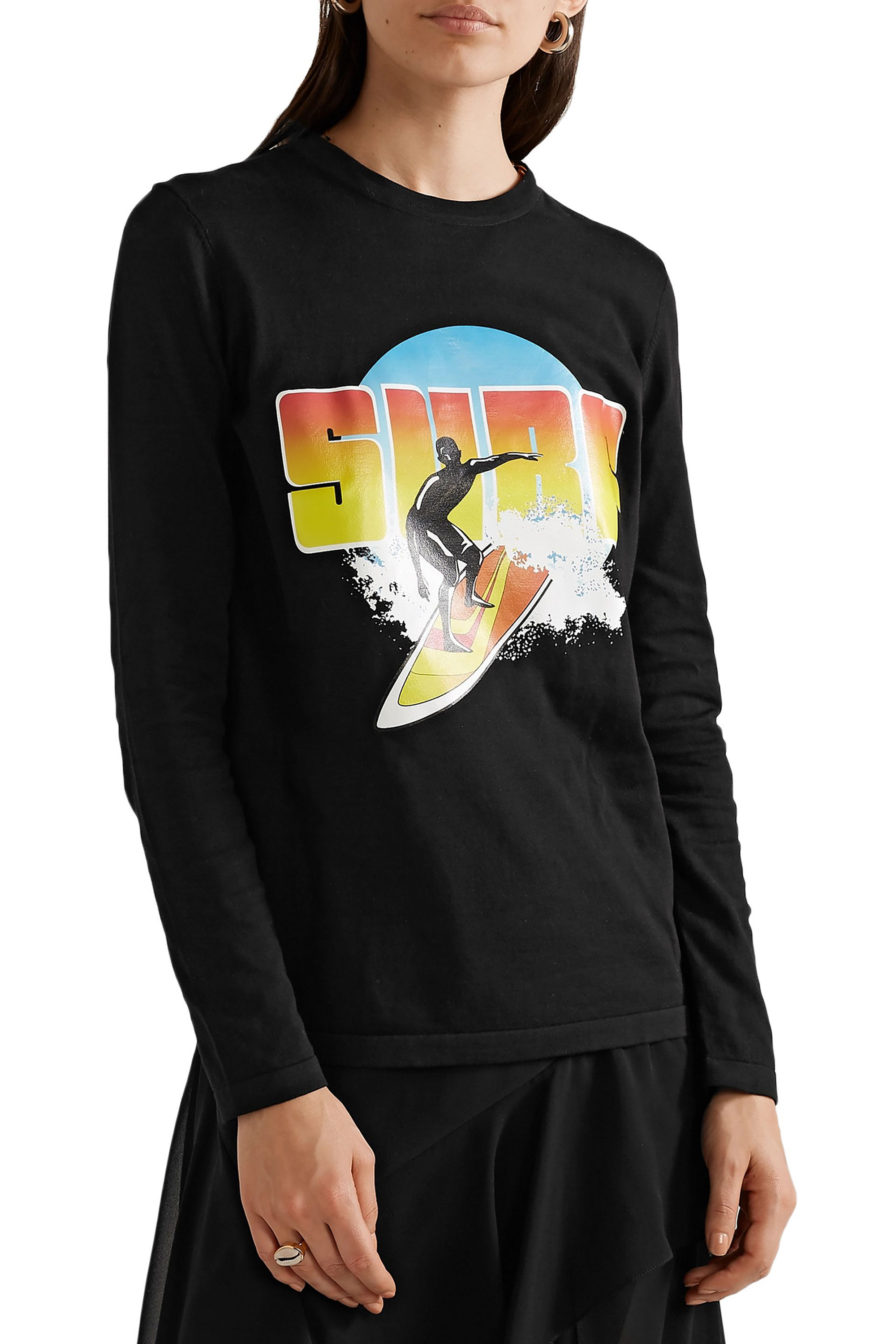 MICHAEL KORS COLLECTION Printed cotton-jersey top