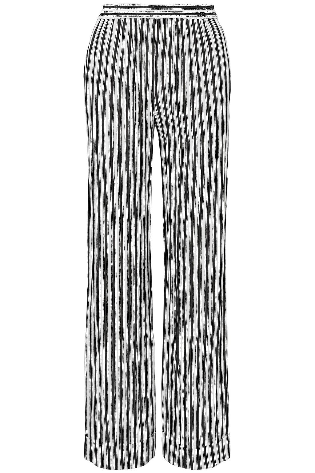 striped silk pants