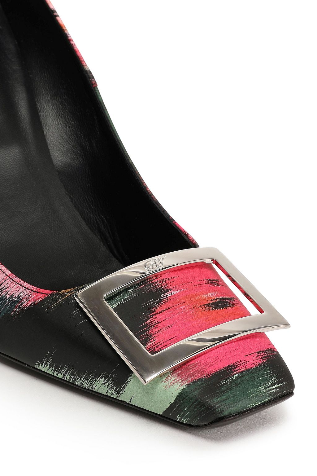 ROGER VIVIER Belle Vivier Trompette printed leather pumps