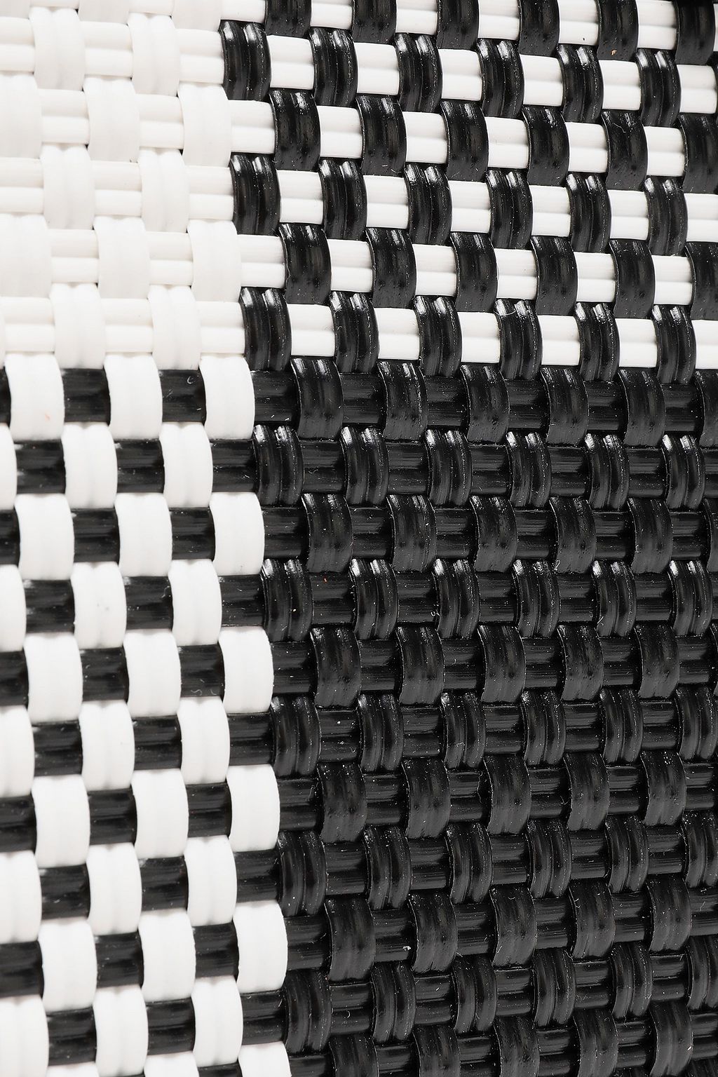 TRUSS Two-tone checked woven tote
