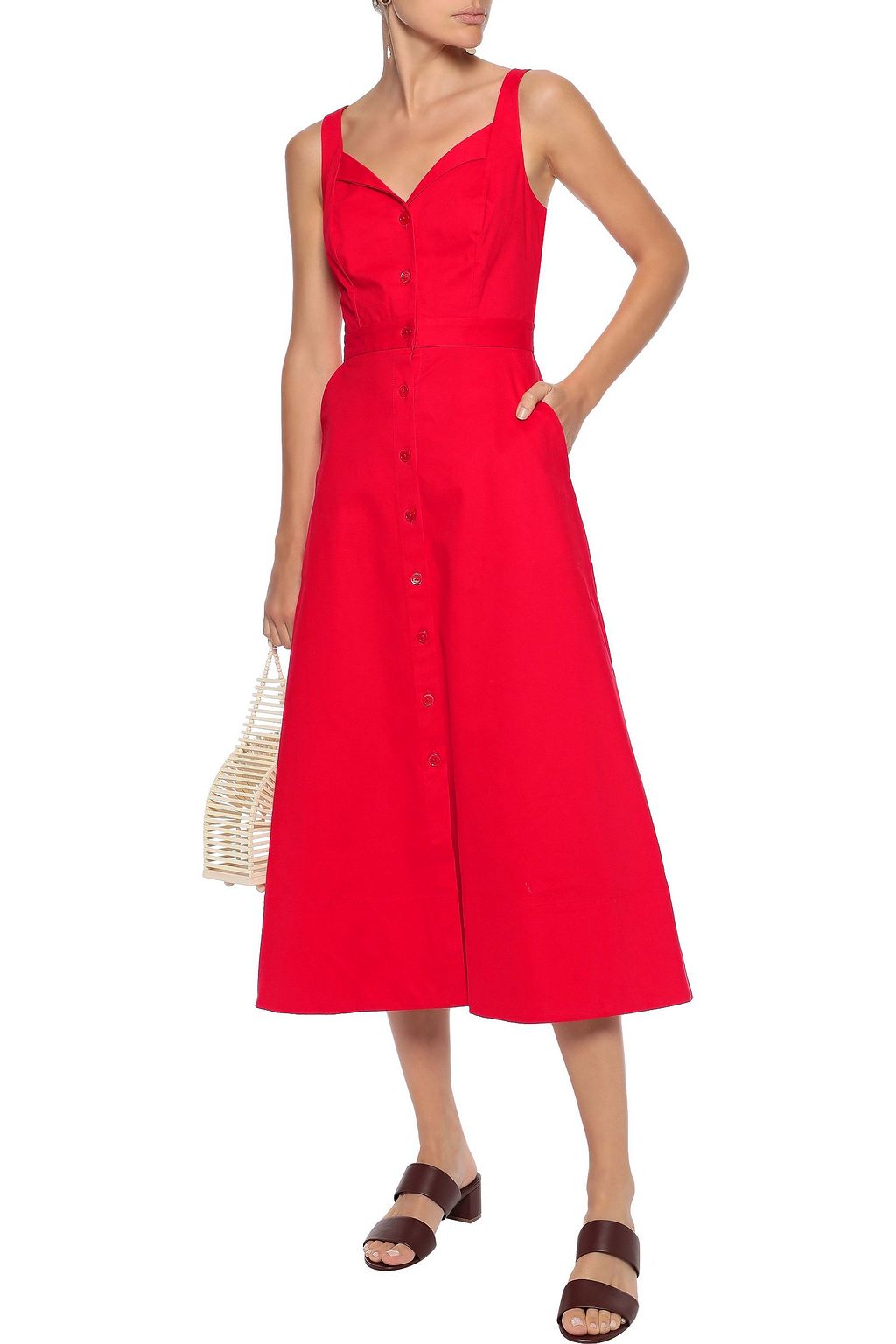 EQUIPMENT Oleisa stretch-cotton poplin midi dress