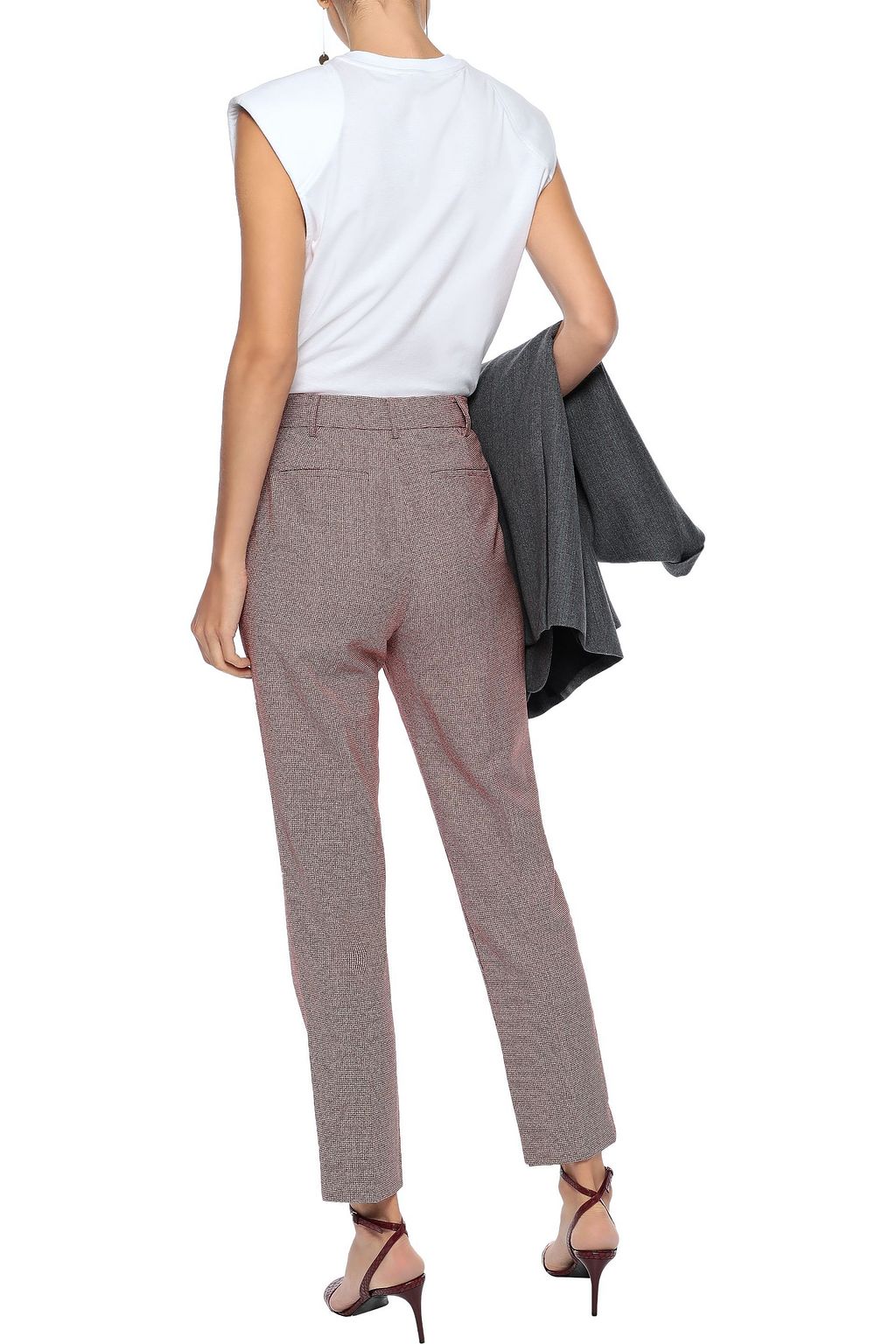 EQUIPMENT Berke houndstooth wool tapered pants