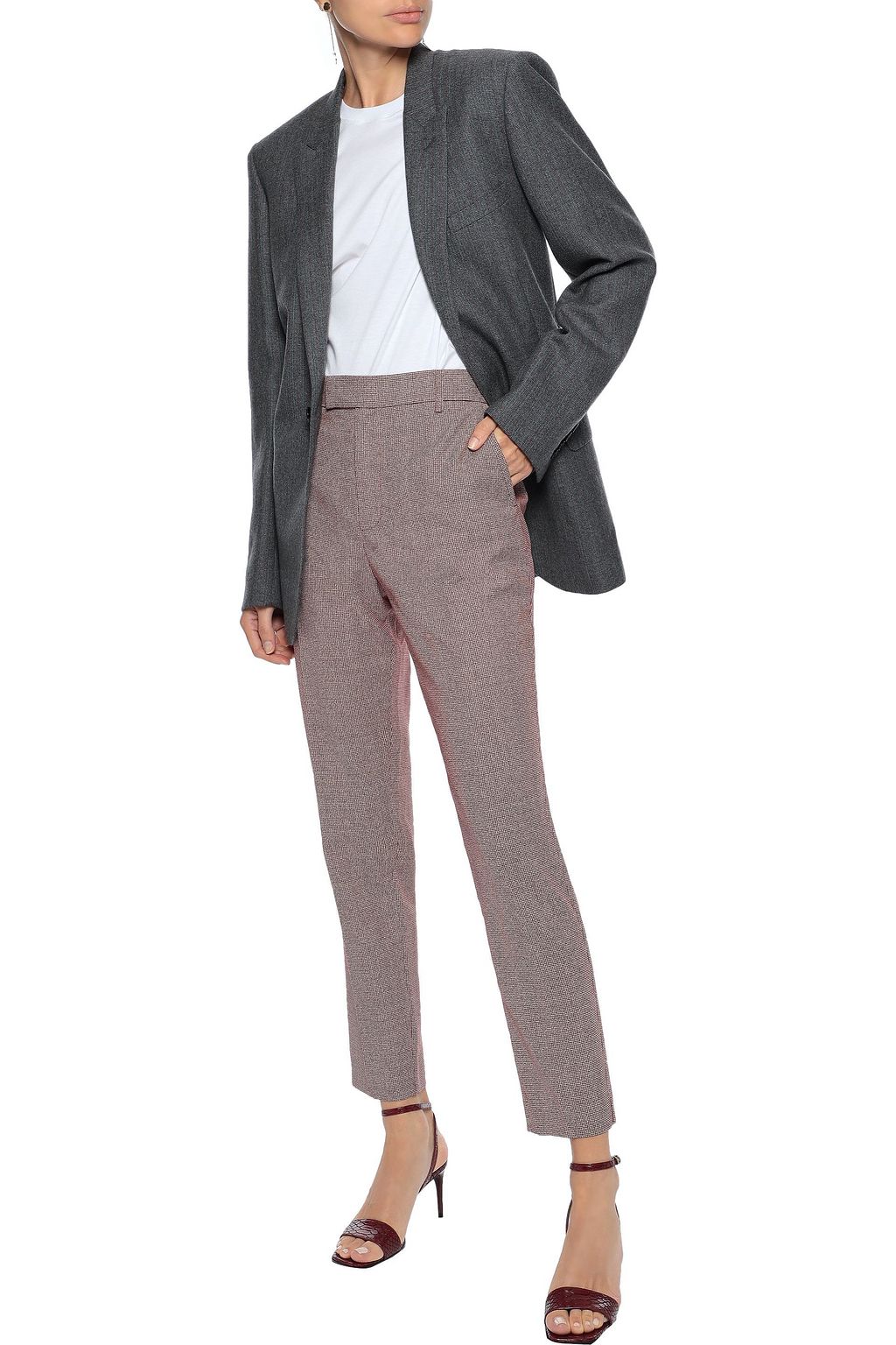 EQUIPMENT Berke houndstooth wool tapered pants