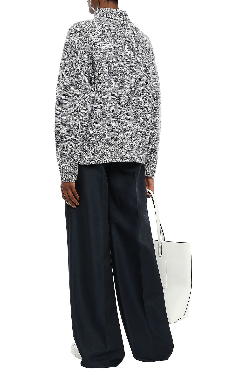 VICTORIA, VICTORIA BECKHAM Mélange wool turtleneck sweater