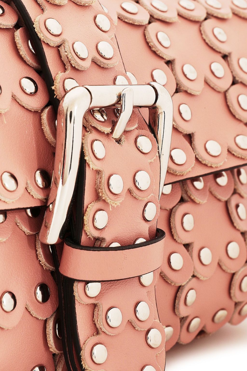 RED(V) Flower Puzzle studded leather shoulder bag