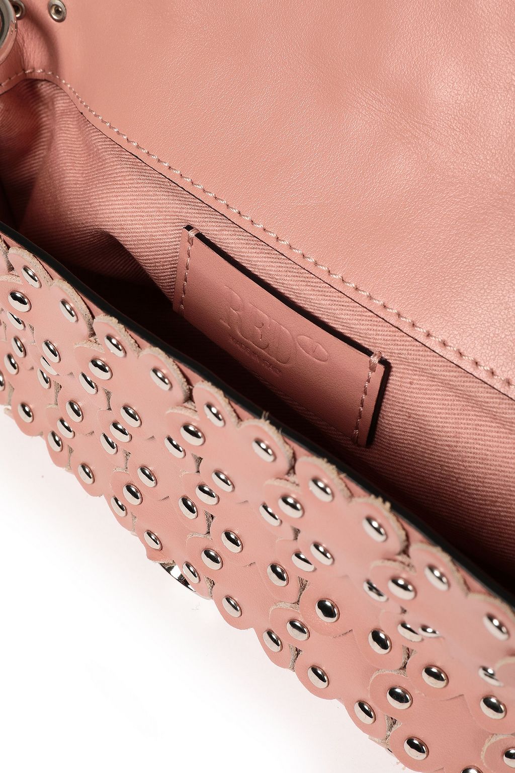 RED(V) Flower Puzzle studded leather shoulder bag