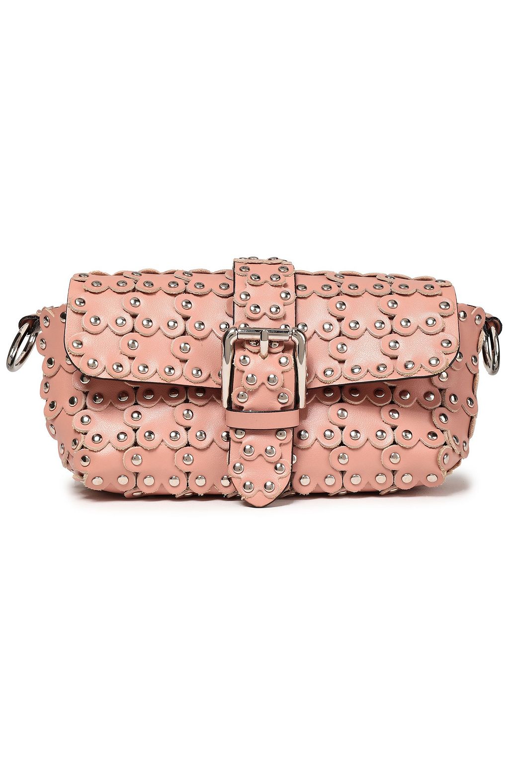 RED(V) Flower Puzzle studded leather shoulder bag