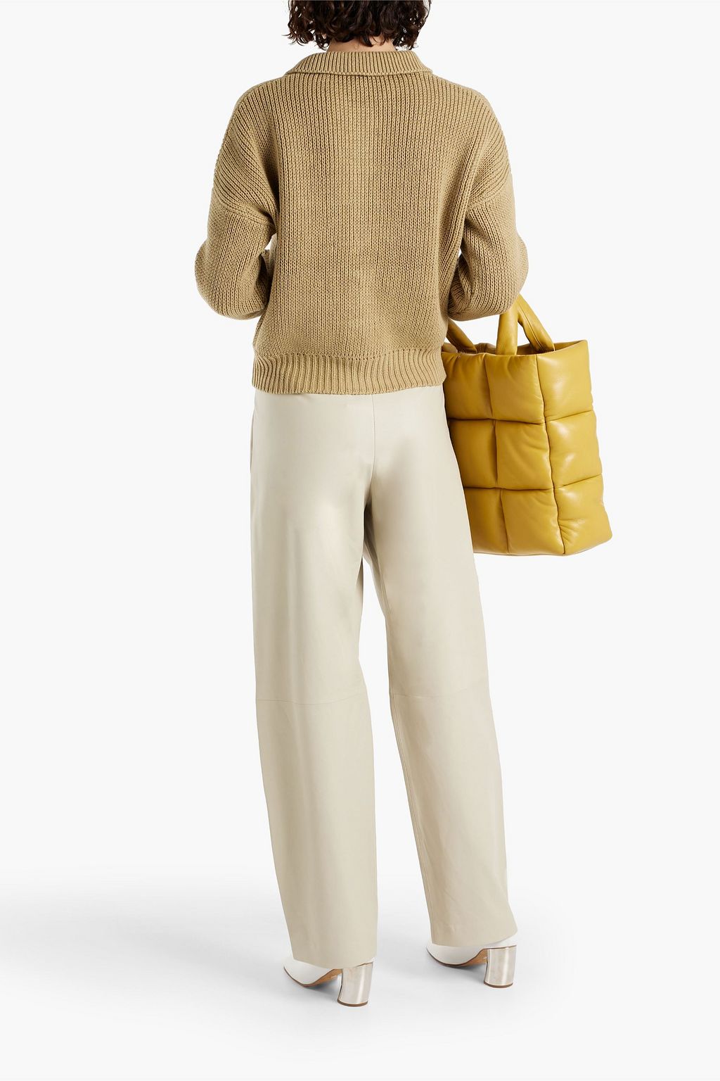 THEORY Leather straight-leg pants