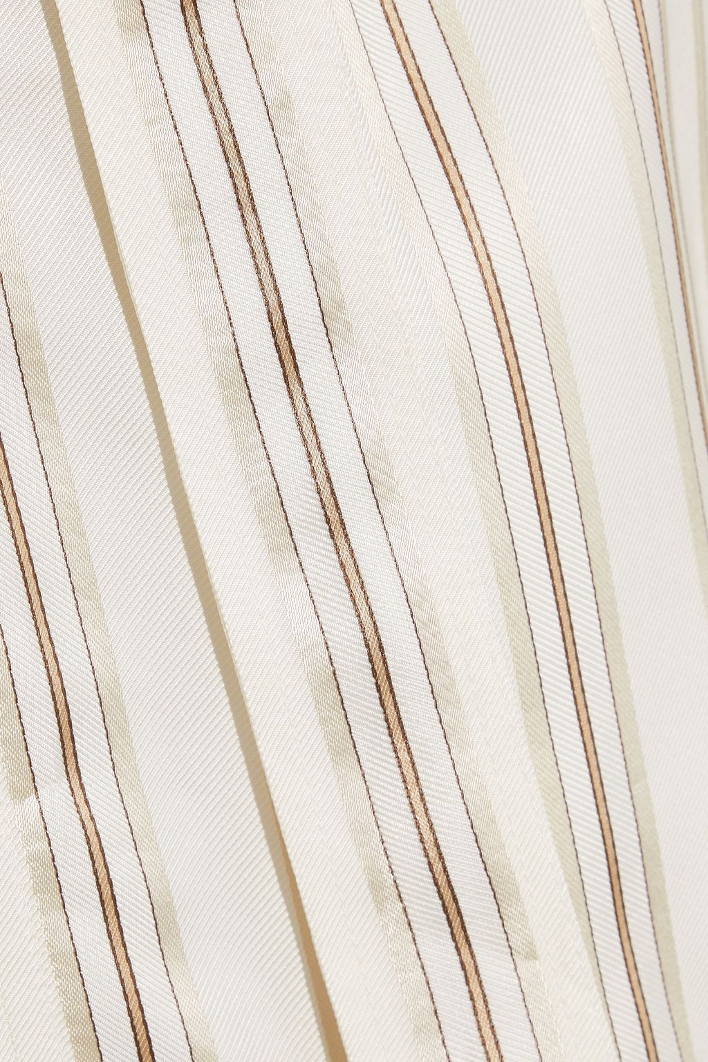 CO Tie-neck striped satin-twill blouse
