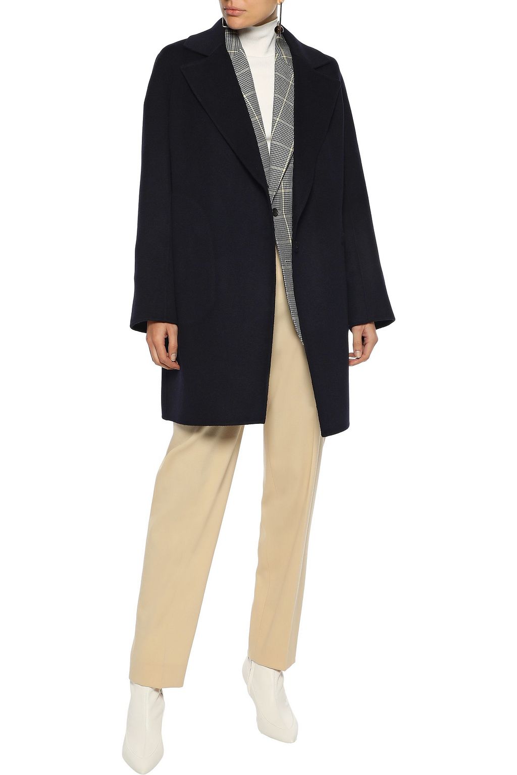 THEORY Brushed wool and cashmere-blend coat