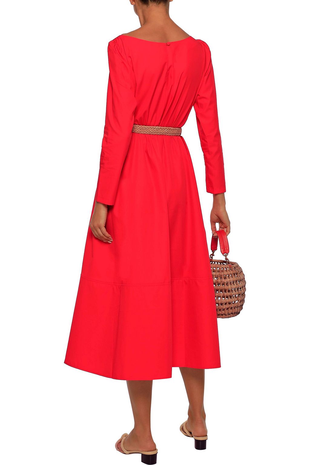 CO Cotton-blend poplin midi dress