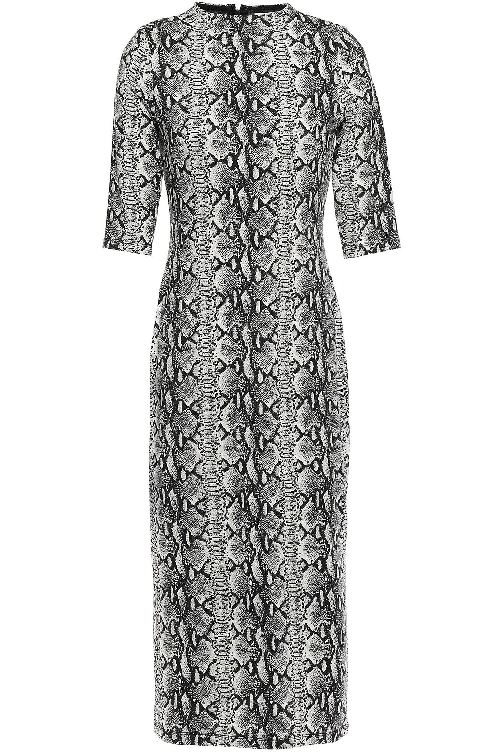 black and white snake print dress