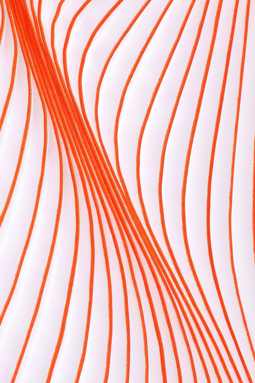VICTORIA, VICTORIA BECKHAM Pleated striped crepe de chine midi skirt