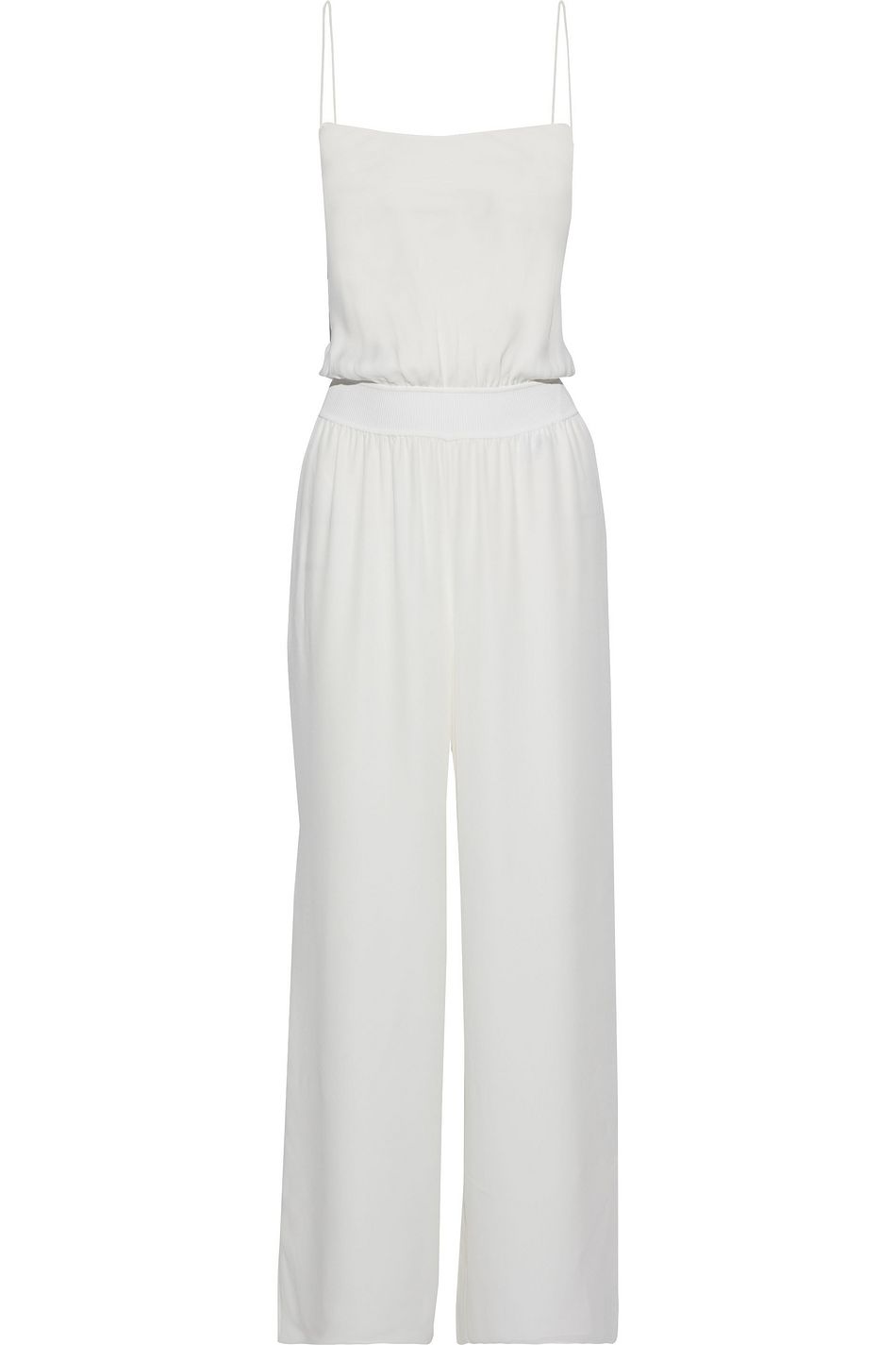 ivory silk jumpsuit