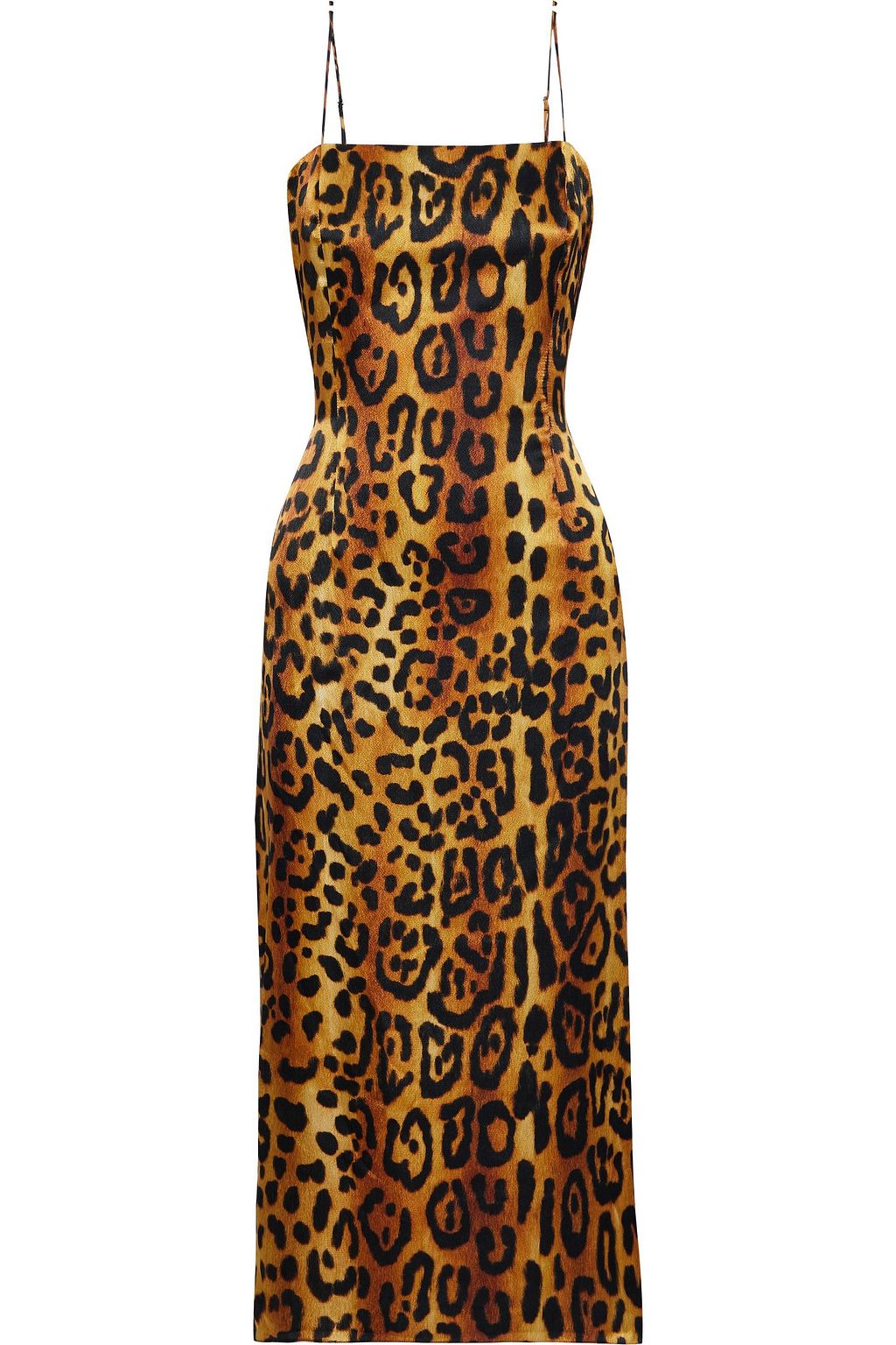 leopard midi slip dress