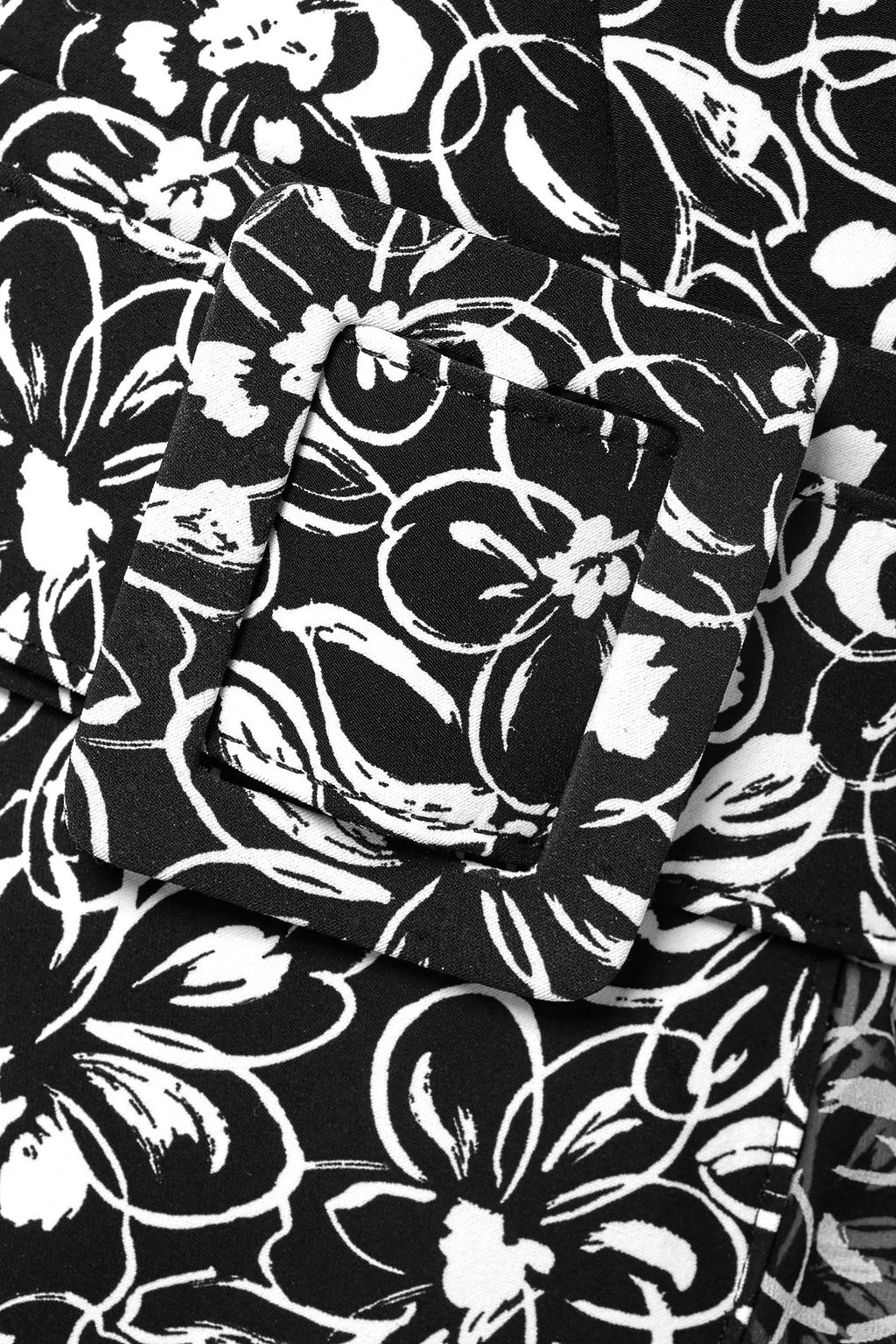 MICHAEL KORS COLLECTION Wrap-effect fluted floral-print crepe dress