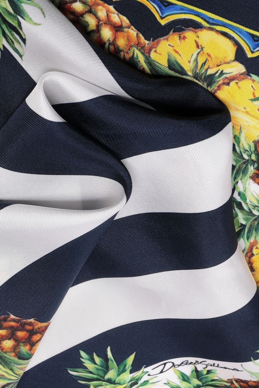 DOLCE&GABBANA Printed silk-twill scarf