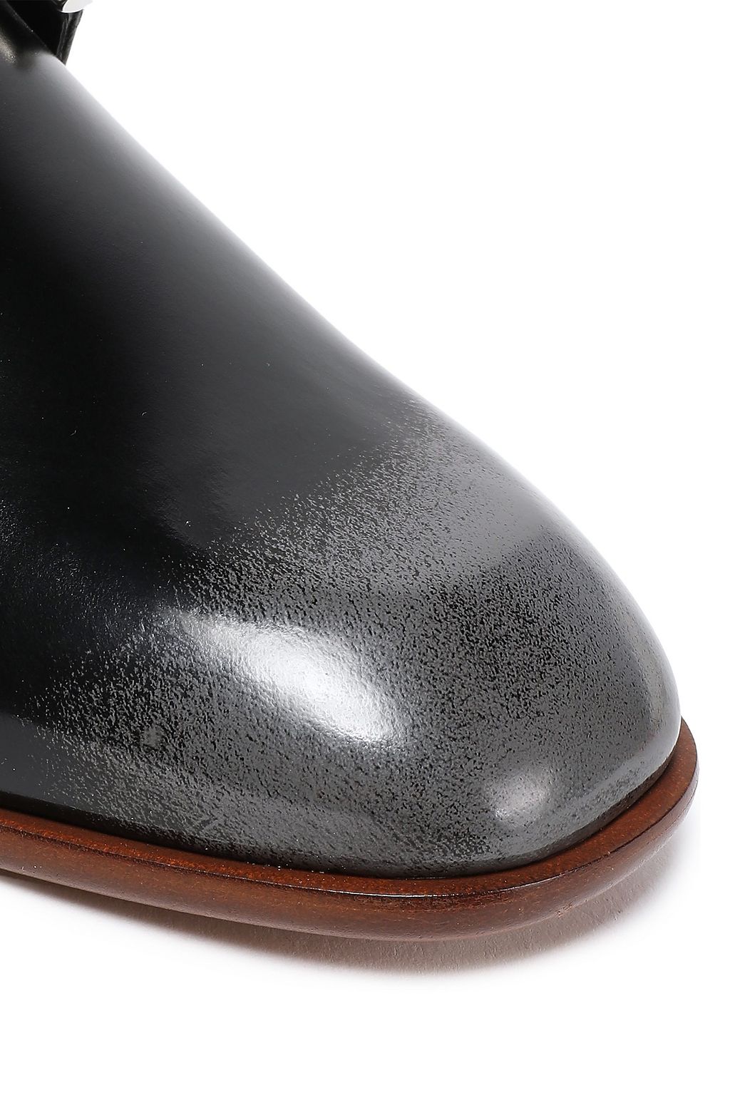 TOD'S Embellished glossed-leather loafers