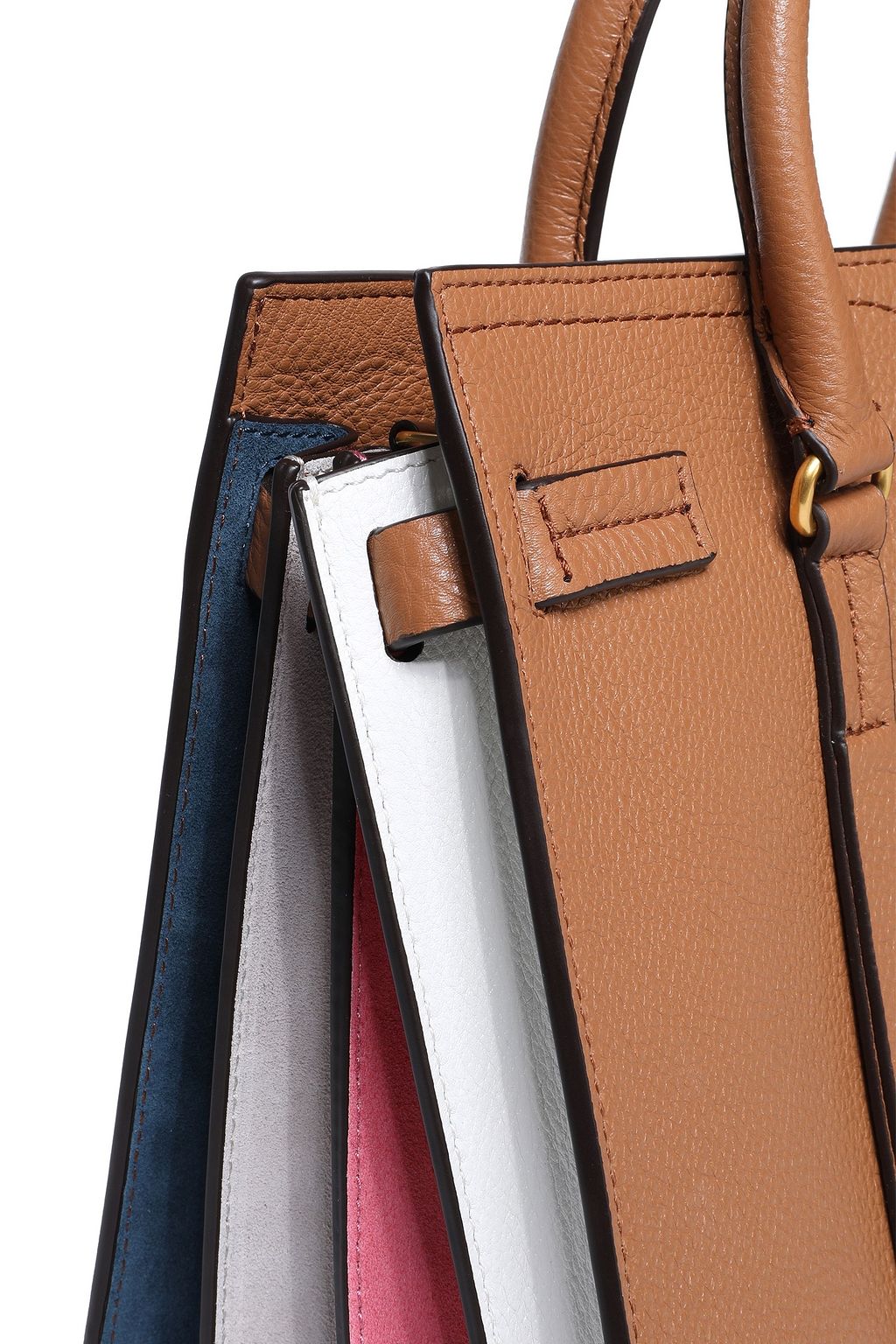 REBECCA MINKOFF Color-block pebbled-leather tote
