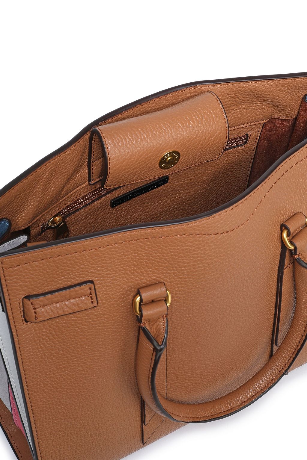 REBECCA MINKOFF Color-block pebbled-leather tote