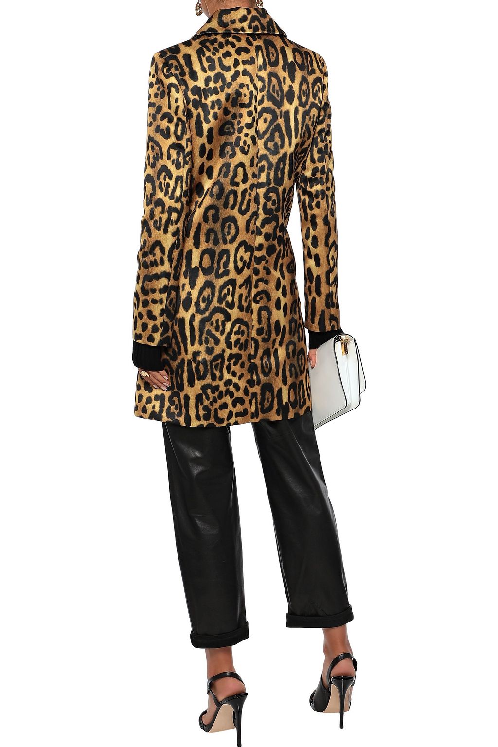 ADAM LIPPES Leopard-print duchesse-satin coat