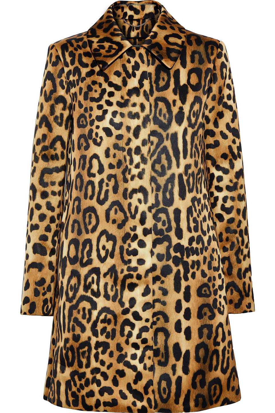 adam lippes - leopard-print duchesse-satin coat - animal print - us 10