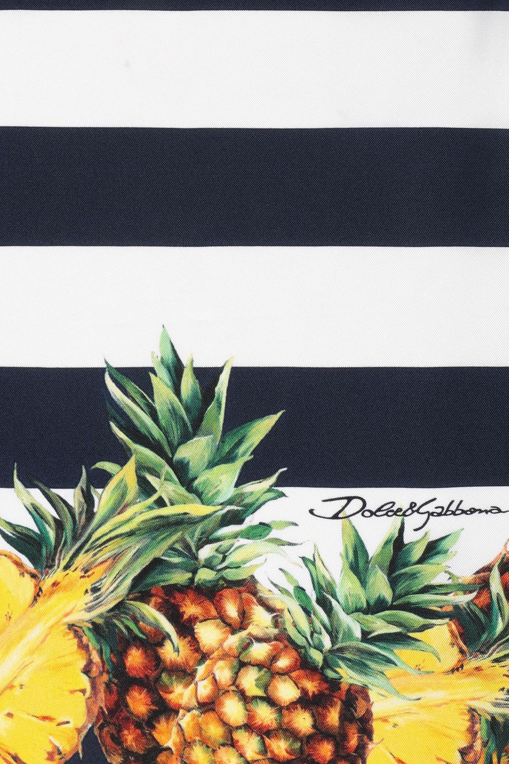 DOLCE&GABBANA Printed silk-twill scarf